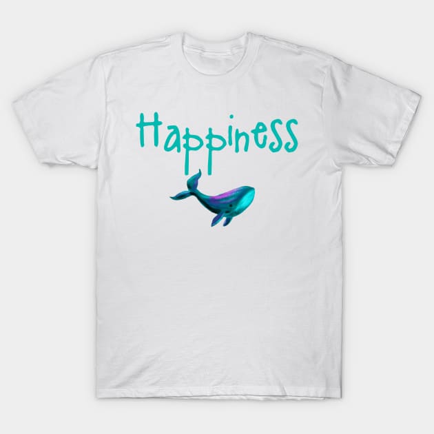 Happy cartoon smiling whale T-Shirt by gldomenech